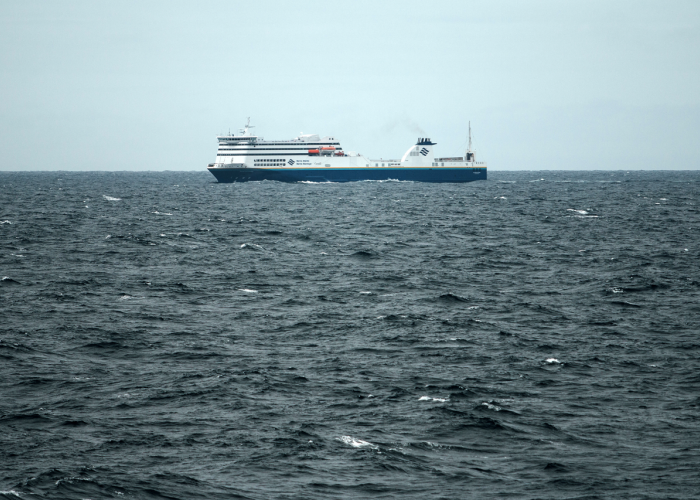 Image of a ferry in the distance