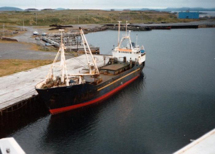 Packer ship docked