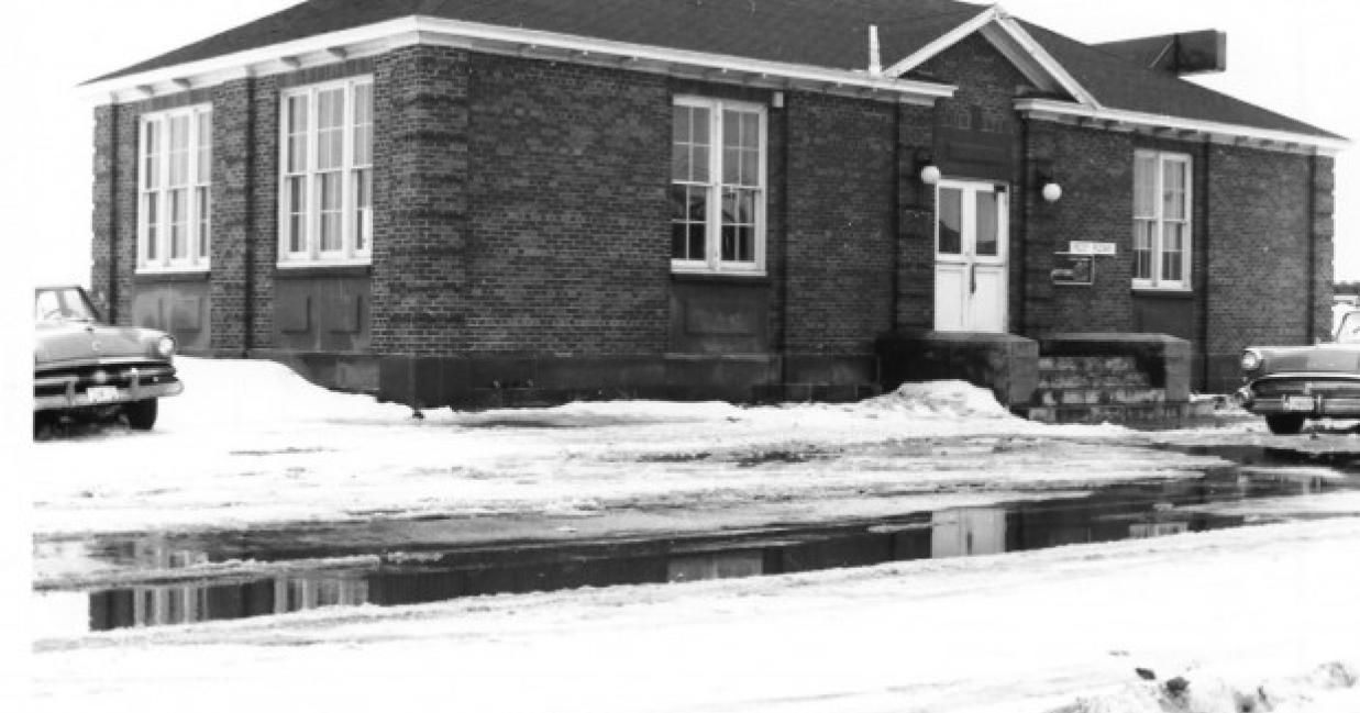 a house in the winter
