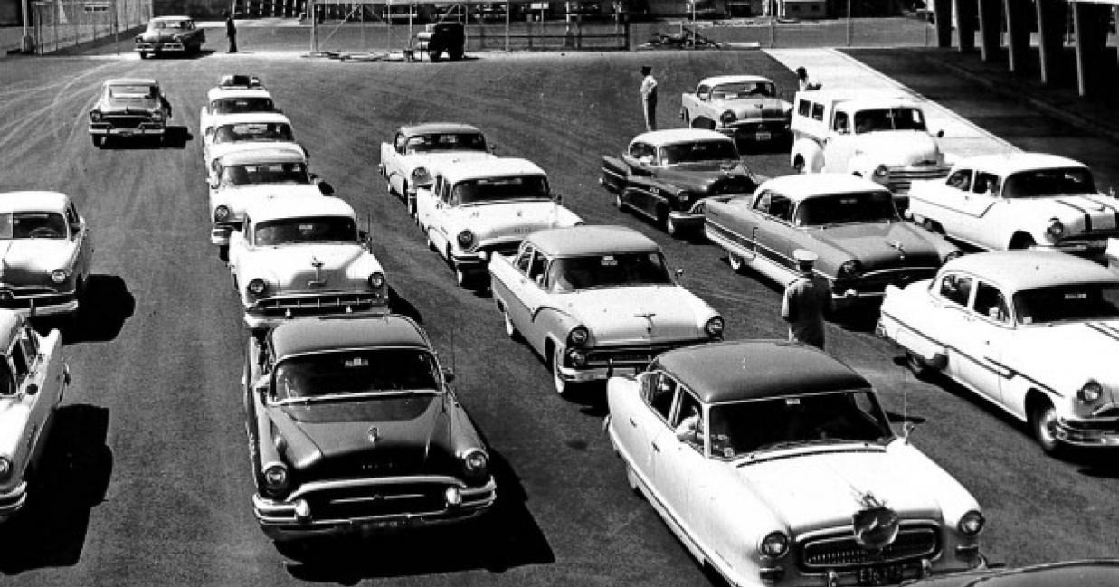 cars waiting to board ship