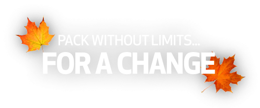Pack without limits for a change