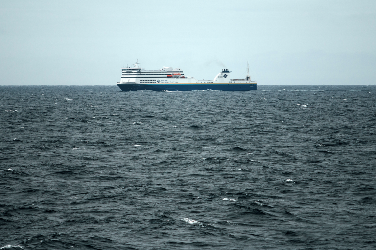 Image of a ferry in the distance