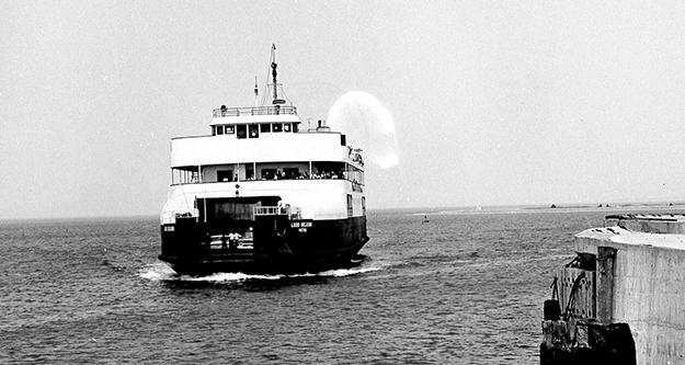 Image black and white ferry boat on the Pictou-Caribou-Wood Islands run