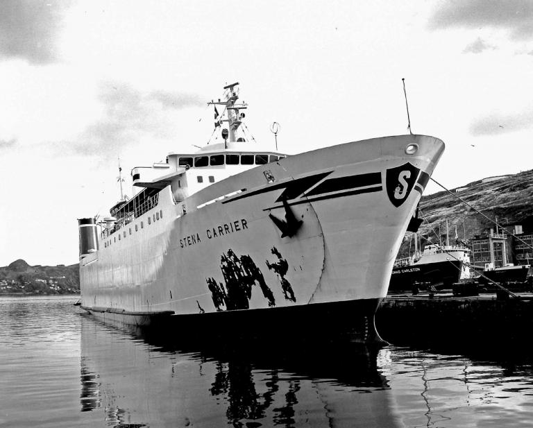 black and white image of the Stena Carrier