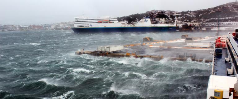 Windy day at port