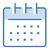 blue calendar outline