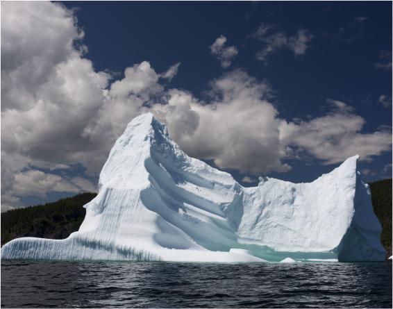 iceberg in cold atlantic waters