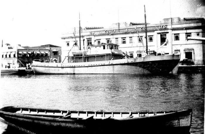 Image: Black and white photo of the MV Codroy