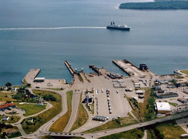 Image of the MV Caribou docking in North Sydney circa 2000s