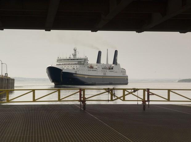 Image of the MV Caribou docking in North Sydney circa 2000s