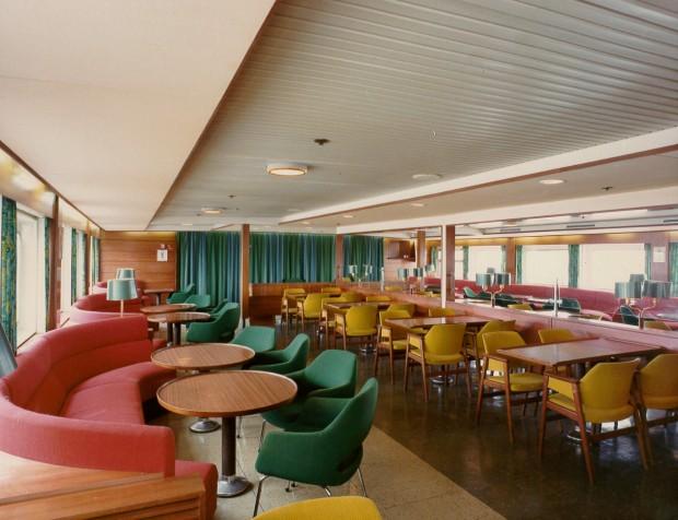 Inside the lunch area of the MV Lucy Maud Montgomery