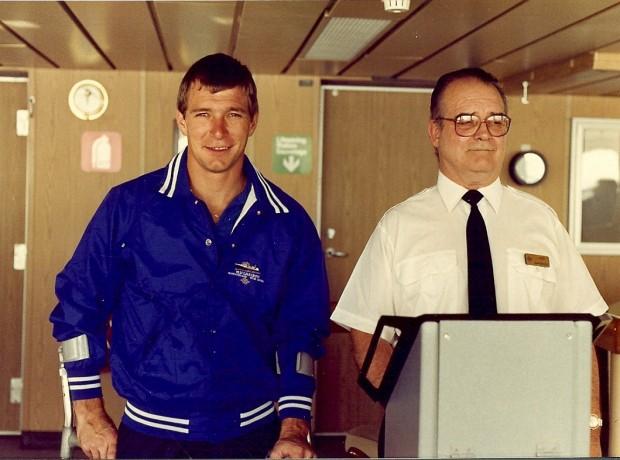 Rick Hansen travelling during his Man in Motion Tour circa 1980s