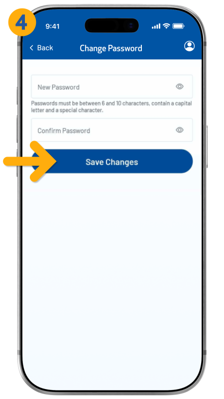 arrow pointing to save changes