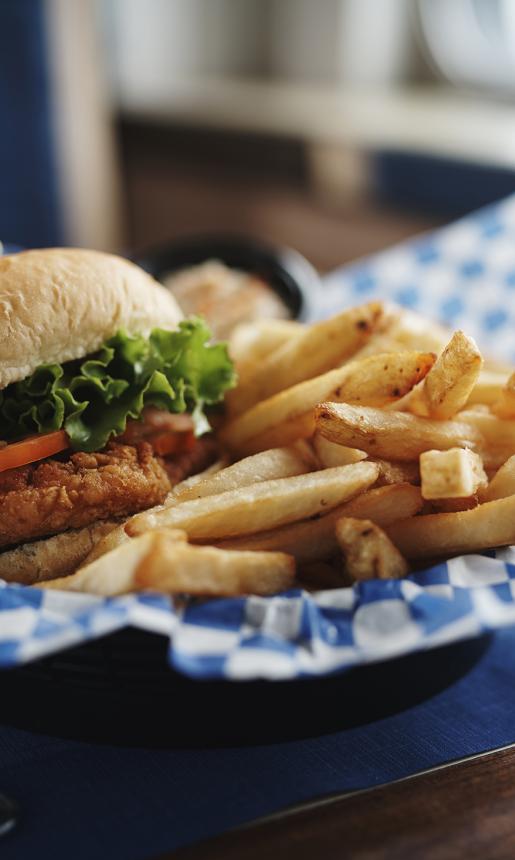 Chicken Burger and Fries