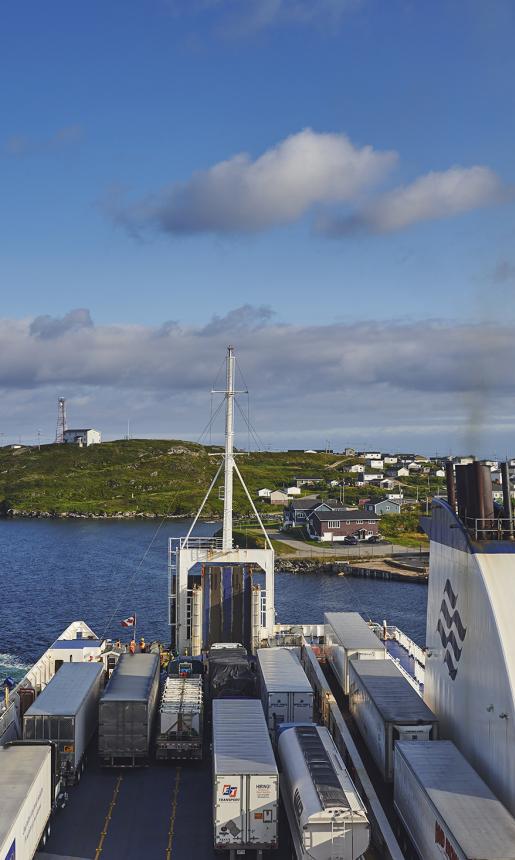 Cargo Trucks on Marine Atlantic Vessel