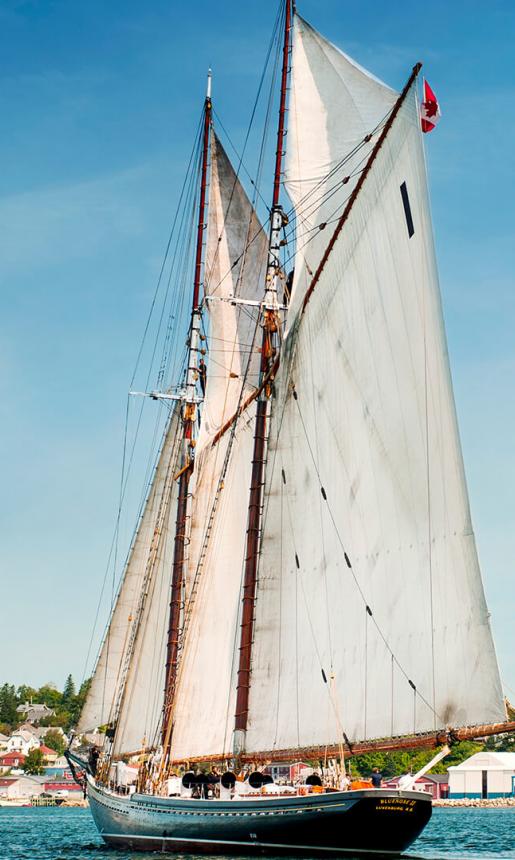 Bluenose II with Sails Up