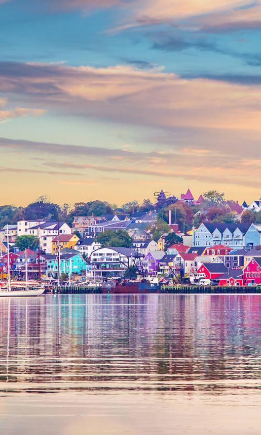 View of Lunenburg from the water.