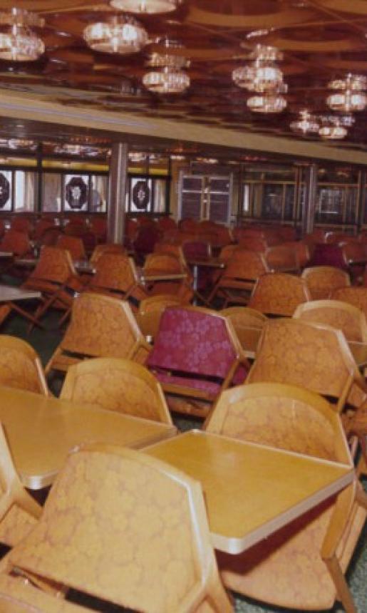 the passenger dining area on the Stena Nordica