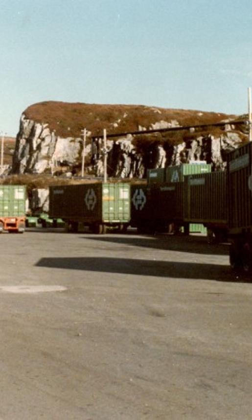 Image: view of shipping containers in Port aux Basques