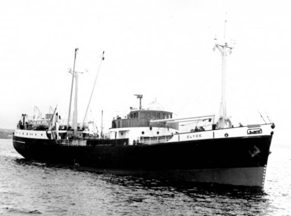 Image: black and white, starboard view of the Clyde